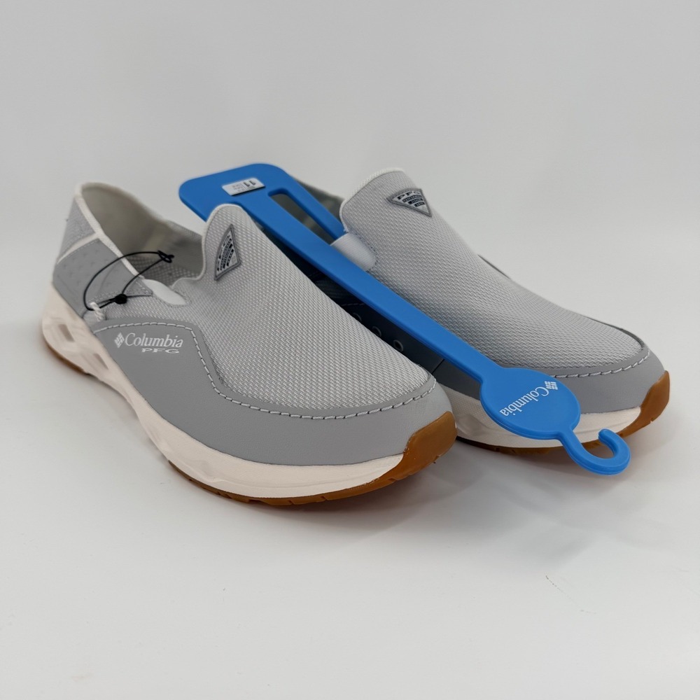 Columbia PFG Blood n Guts Mens Slip On Boating Shoes Grey 11 BM0082-022